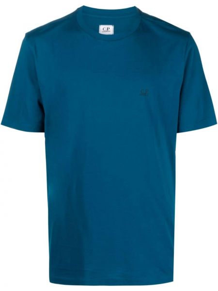 Βαμβακερή μπλούζα με σχέδιο C.p. Company μπλε