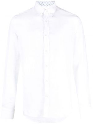 Λινό πουκάμισο Paul & Shark λευκό