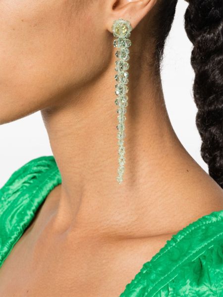Boucles d'oreilles à imprimé à boucle en cristal Simone Rocha
