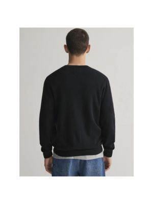 Sweter z wełny merino Gant czarny