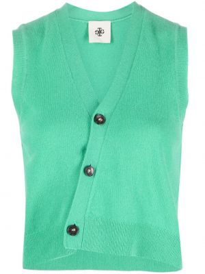 Aszimmetrikus v-nyakú mellény The Garment zöld