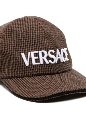 Raštuotas kepurė su snapeliu Versace ruda