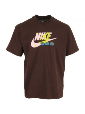 Brązowa koszulka z krótkim rękawem Nike