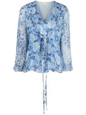 Прозрачна блуза на цветя с принт Liu Jo