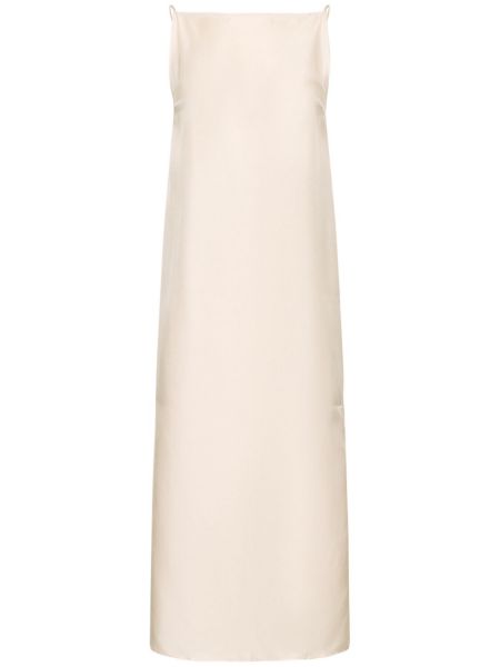 Vestido midi de seda Loulou Studio rosa