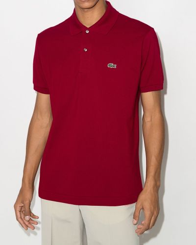 Siuvinėtas polo marškinėliai Lacoste raudona
