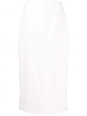 Vlnená midi sukňa Alexis biela
