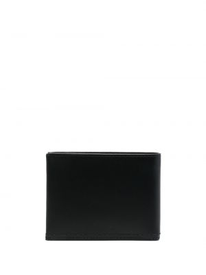 Portefeuille en cuir à imprimé Calvin Klein noir