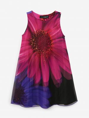 Kvetinové šaty Desigual fialová