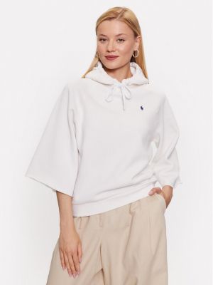 Polo majica sa dugačkim rukavima bootcut Polo Ralph Lauren bijela