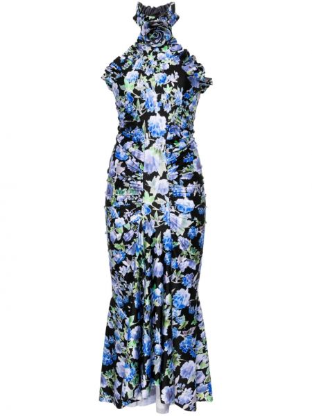 Maksi haljina s cvjetnim printom s printom Philosophy Di Lorenzo Serafini plava
