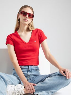 T-shirt slim Tommy Jeans rouge