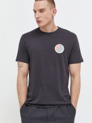 Памучна тениска с дълъг ръкав с принт Rip Curl черно