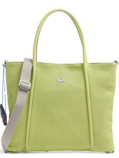 Кожаная сумка шоппер Gabs зеленая