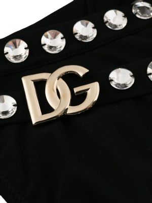 Bikini z kryształkami Dolce And Gabbana czarny