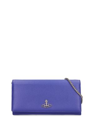 Usnjena pisemska torbica Vivienne Westwood modra