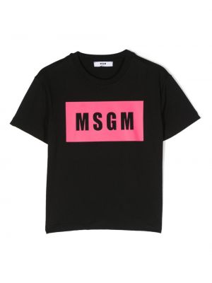 T-shirt for piger Msgm Kids sort