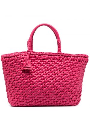 Usnjena nakupovalna torba Alanui roza