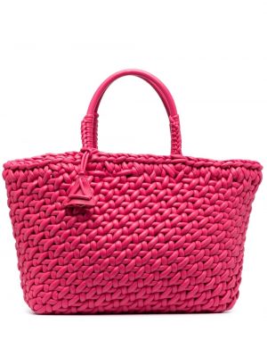 Leder shopper handtasche Alanui pink