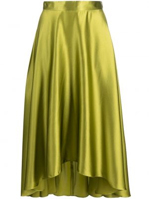 Asymetrické hedvábné sukně na zip Gianluca Capannolo - zelená