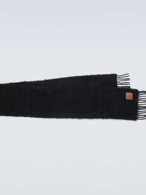 Echarpe en laine en laine en mohair Loewe noir