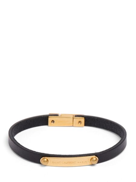 Armband i läder Saint Laurent svart