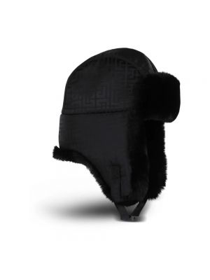 Sombrero de cuero de cuero sintético Balmain negro