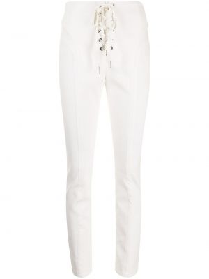 Pantalones con cordones slim fit Dion Lee blanco