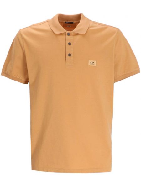 Памучна поло тениска C.p. Company оранжево