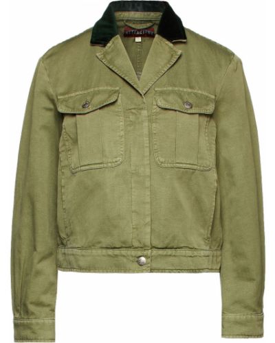 Хлопковая куртка армейская Alexachung, зеленый