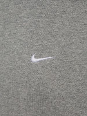Bavlněná mikina bez kapuce Nike šedá