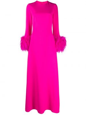 Βραδινό φόρεμα με φτερά Safiyaa ροζ