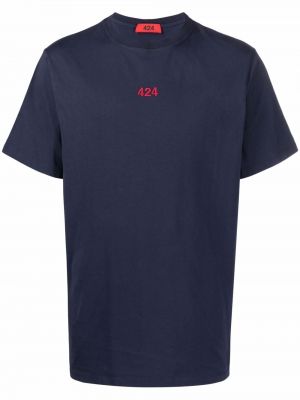 Тениска бродирана 424 синьо