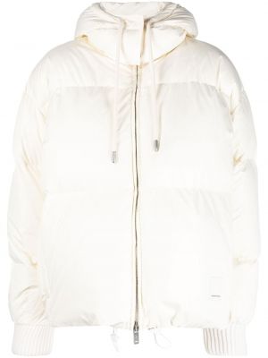 Péřová bunda s kapucí Emporio Armani bílá