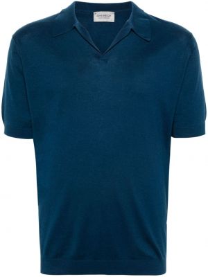 Medvilninis polo marškinėliai John Smedley mėlyna