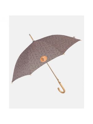 Paraguas con estampado Perletti marrón