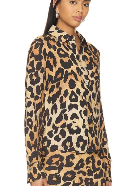 Blusa con estampado leopardo Musier Paris marrón
