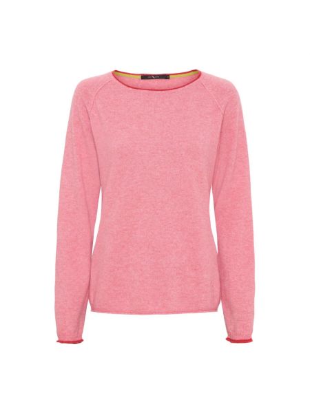 Różowy pulower z kaszmiru w kolorze melanż Btfcph