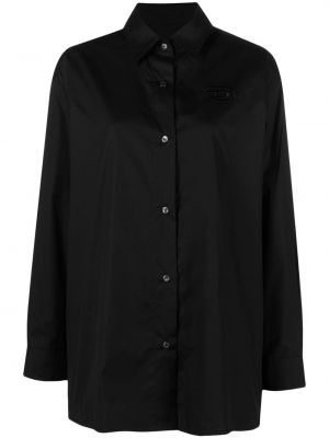Βαμβακερό πουκάμισο με κέντημα Diesel μαύρο