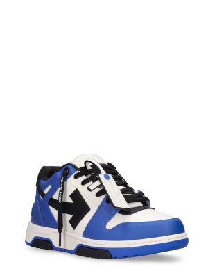 Sneakers di pelle Off-white blu