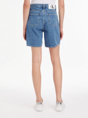 Pantaloni scurți din denim Calvin Klein Jeans albastru