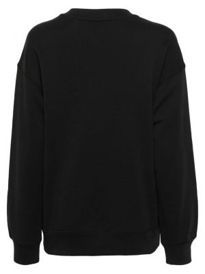 Raštuotas medvilninis džemperis Moschino juoda