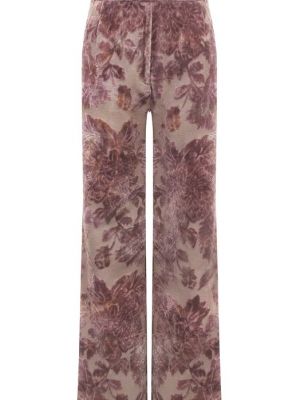 Хлопковые брюки из вискозы Dries Van Noten розовые