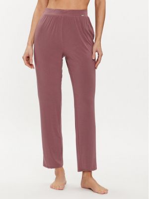 Pantaloni cu croială lejeră Calvin Klein Underwear roz