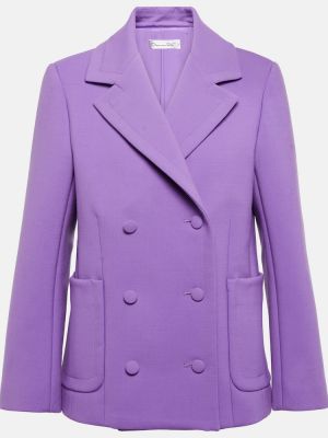 Blazer de lana Oscar De La Renta violeta