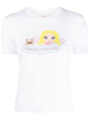 T-krekls ar apdruku Chiara Ferragni balts