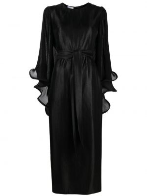 Вечерна рокля с волани Baruni черно