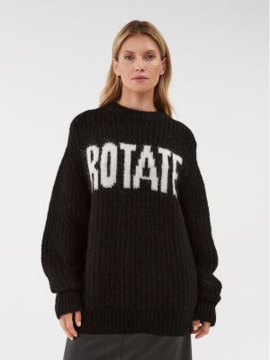 Oversize пуловер Rotate черно