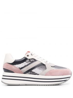 Lær sneakers Geox rosa