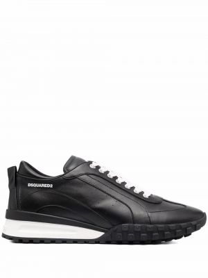 Zapatillas de cuero Dsquared2 negro